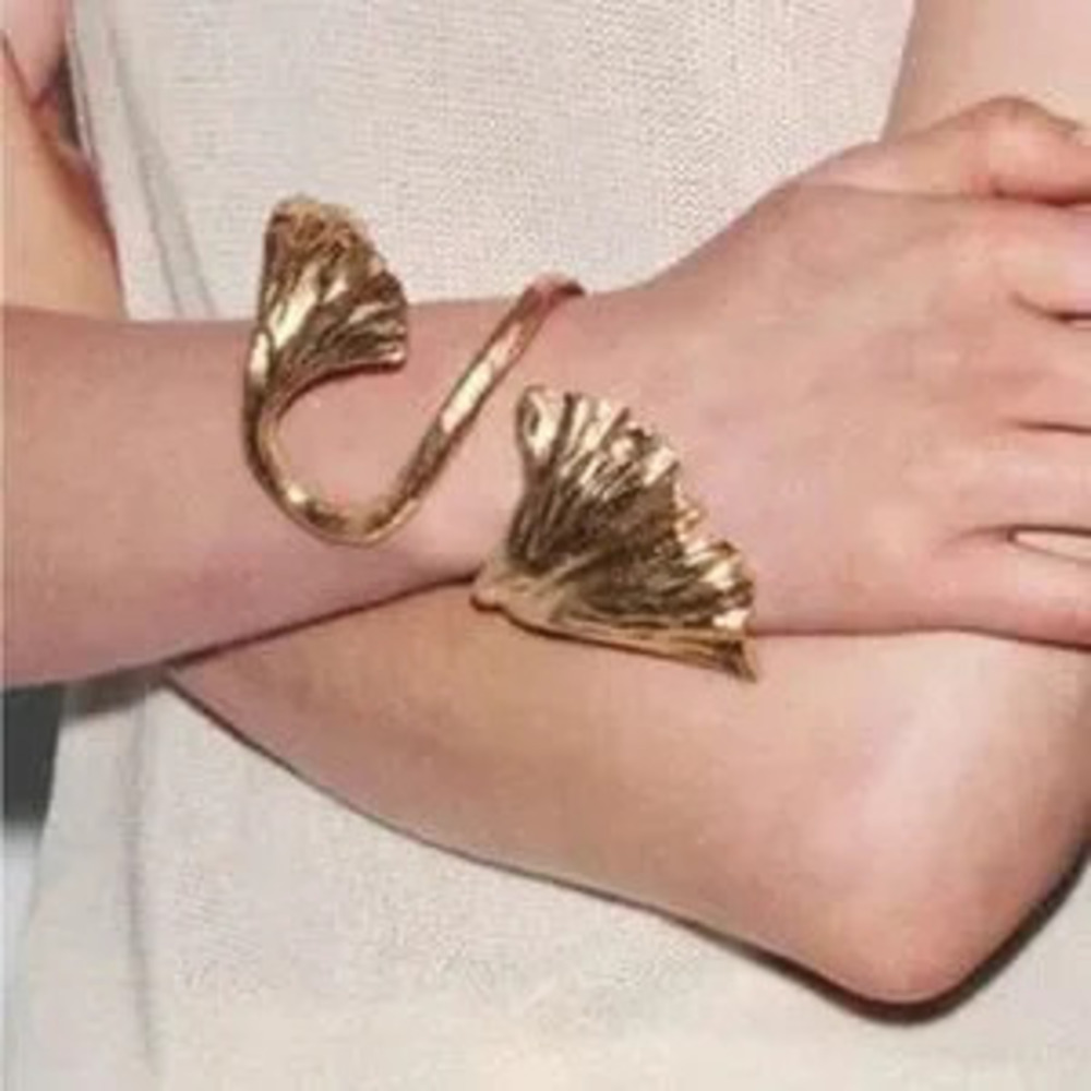 Aurelia Gilded Shell Cuff Bracelet